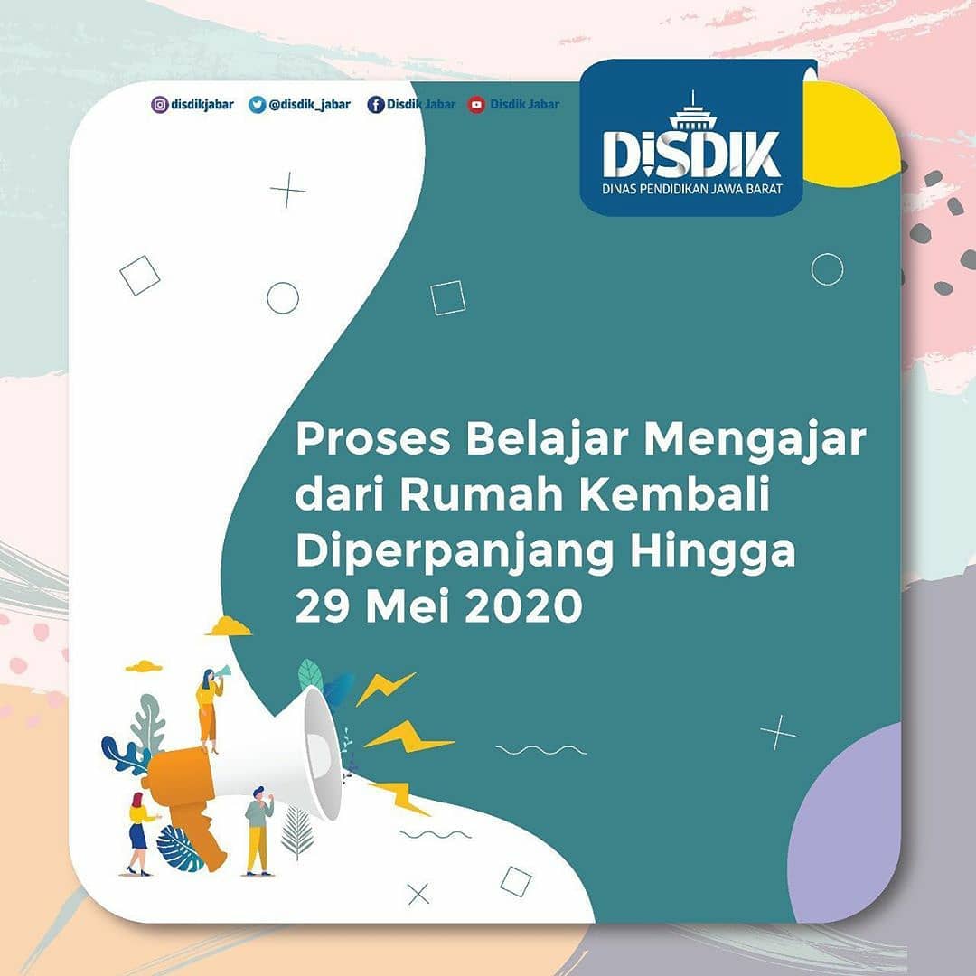 jadwal pembelajaran di rumah kembali diperpanjang hingga 29 Mei 2020