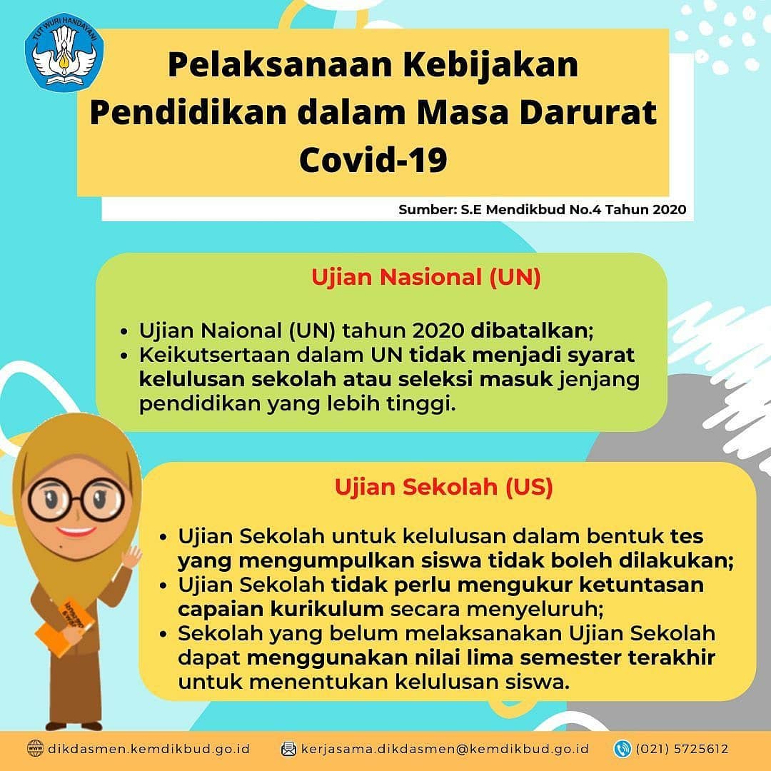 Surat Edaran Nomor 4 Tahun 2020 tentang Pelaksanaan Kebijakan Pendidikan dalam Masa Darurat Penyebaran Coronavirus